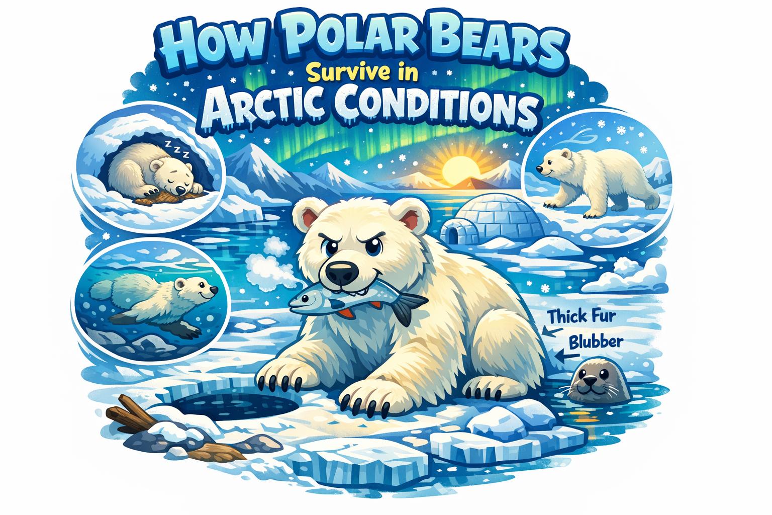 Cartoon bear illustration for article