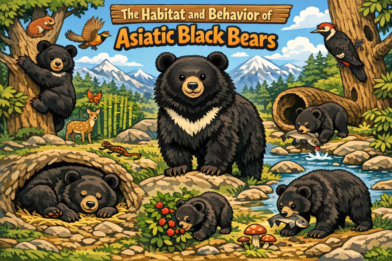 Cartoon bear illustration for article