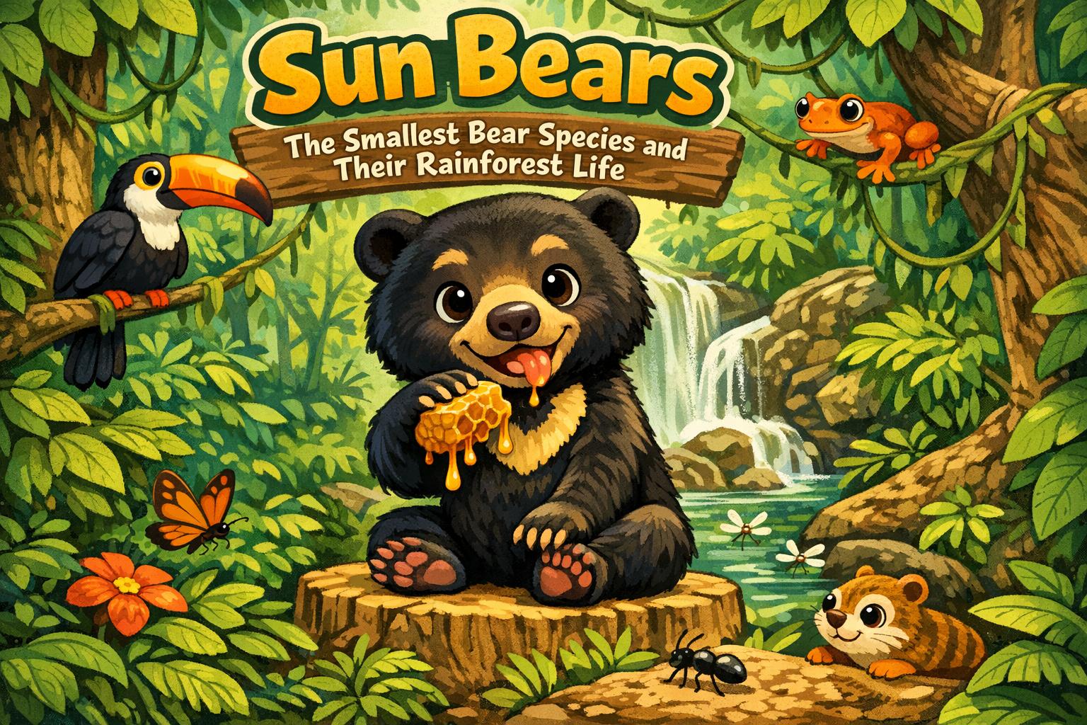 Cartoon bear illustration for article