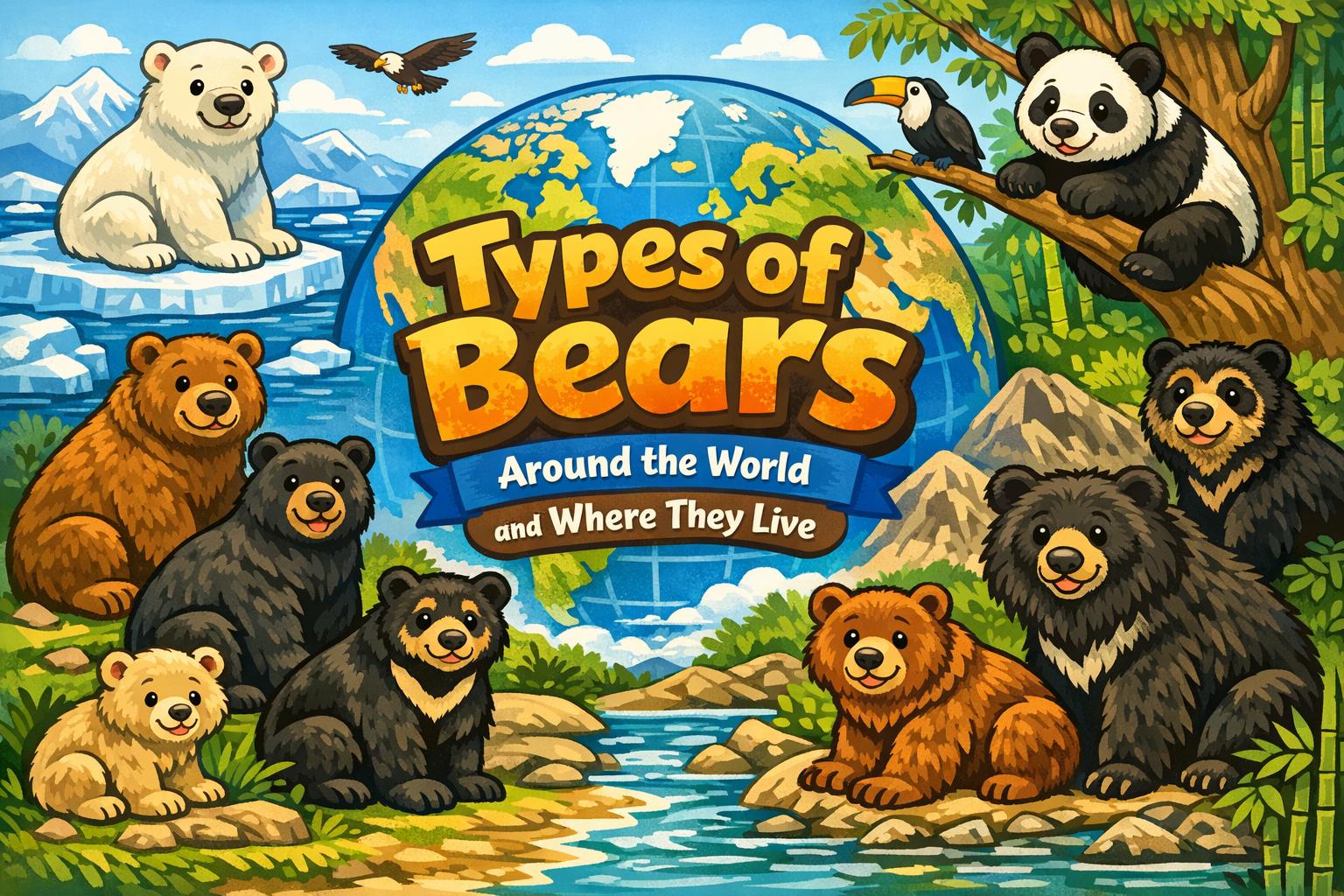 Cartoon bear illustration for article